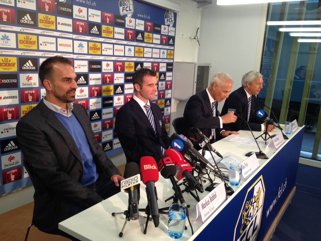 13.10.2014: Der neue FCL-Trainer Markus Babbel wird an einer Medienkonferenz vorgestellt.