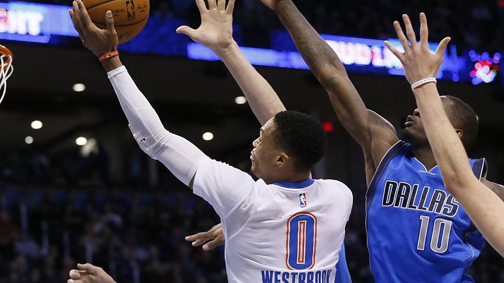 War beim Heimsieg gegen die Dallas Mavericks nicht zu stoppen: Oklahomas Starspieler Russell Westbrook
