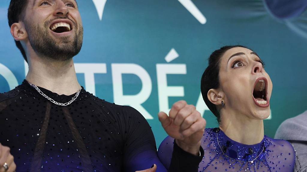 Unermessliche Freude bei Deanna Stellato-Dudek und Maxime Deschamps nach ihrem Gold-Coup