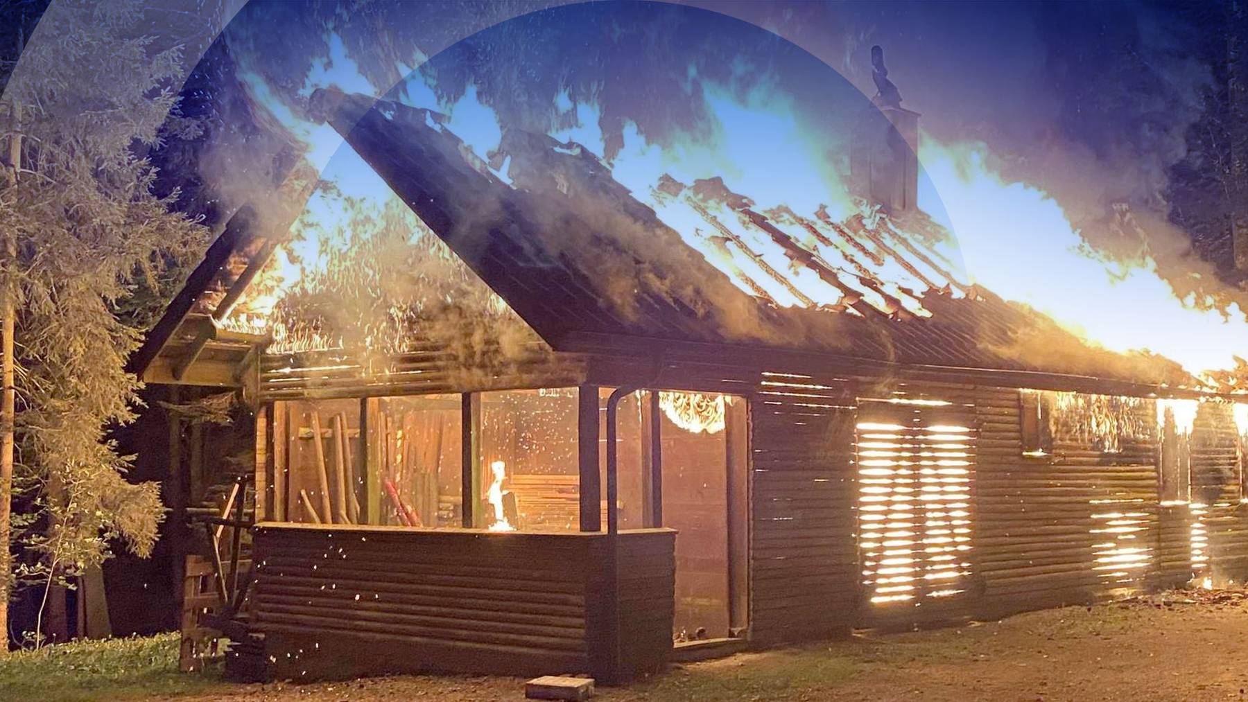Jägerhütte in Rothrist brennt lichterloh