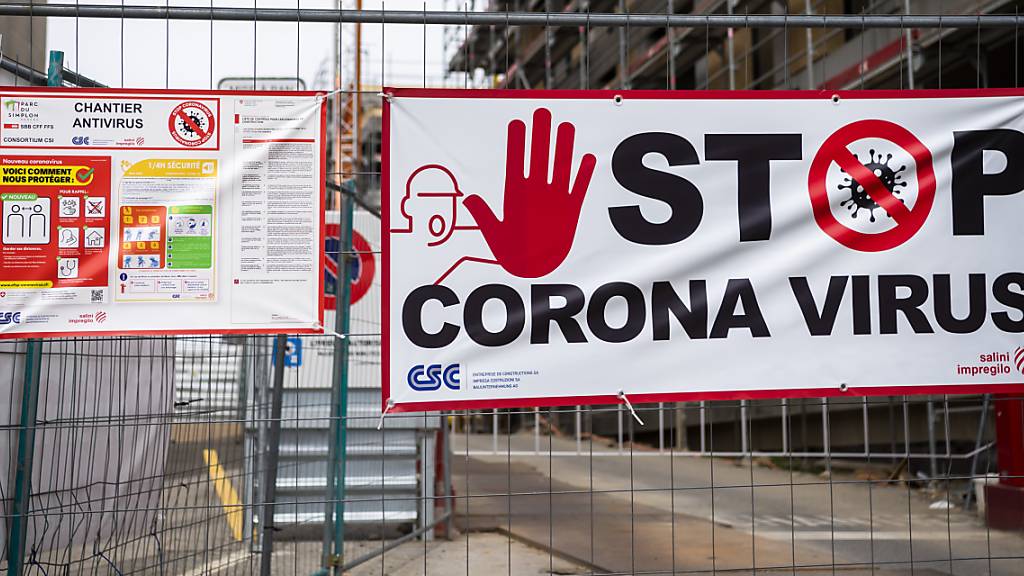 Virus-Warnung auf einer Baustelle in der Westschweiz. (Themenbild)