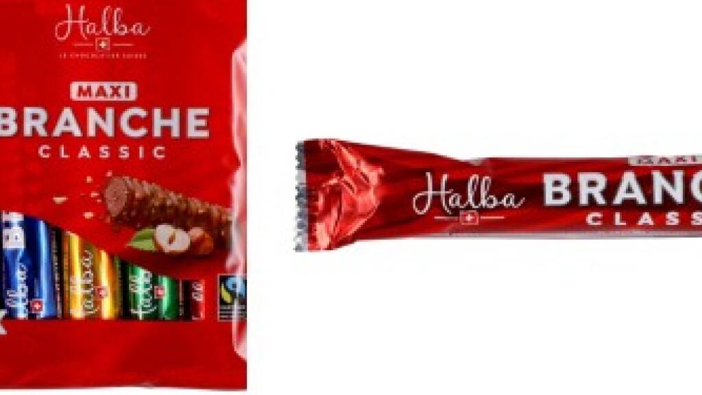 Vom Rückruf betroffen sind die Produkte «Halba Maxi Branche Classic» in der 45-Gramm-Packung sowie im 5x45-Gramm-Multipack.