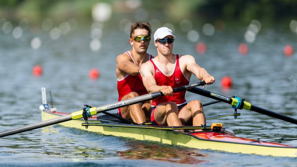 Bronze im Zweier ohne: Jonah Plock (hinten) und Patrick Brunner sichern der Schweiz die erste Medaille an den Weltmeisterschaften in Schanghai