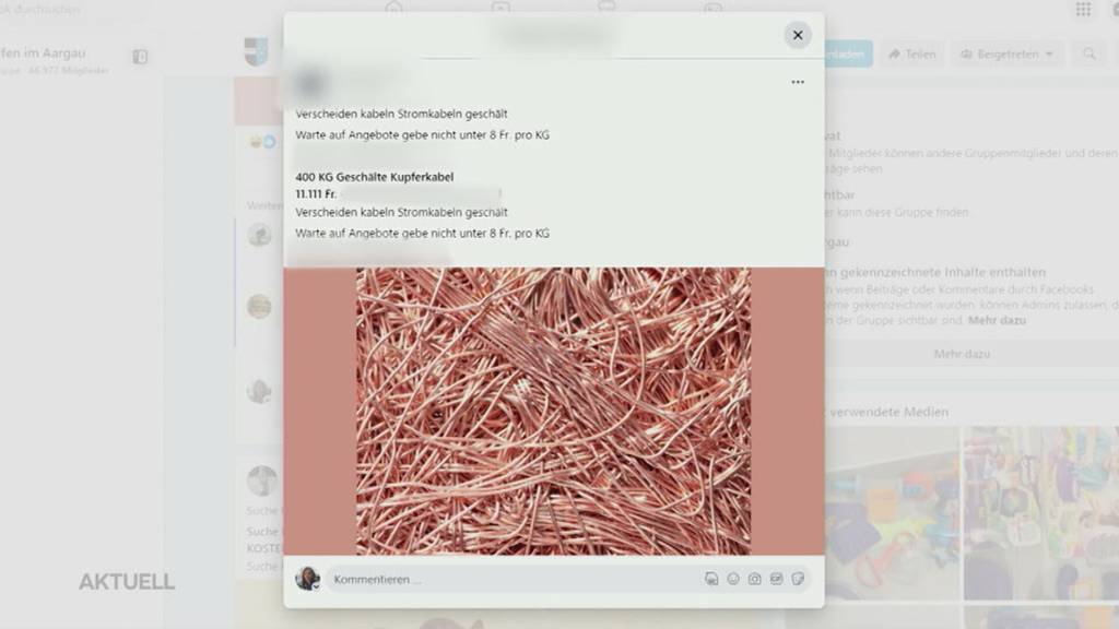 Dubioses Inserat: Stammt angebotenes Kupfer aus einem Diebstahl?