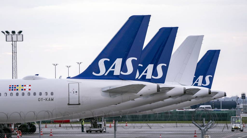 Flugzeuge der Scandinavian Airlines (SAS) am Flughafen von Kopenhagen, Dänemark. (Archiv)