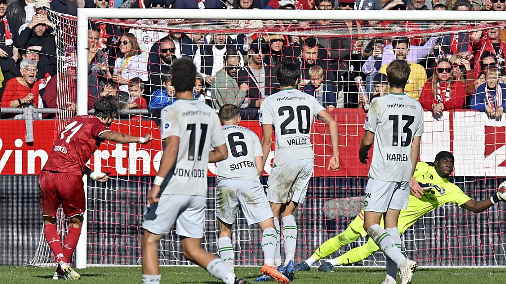 Aldin Turkes erzielt das 1:0 für den FC Winterthur