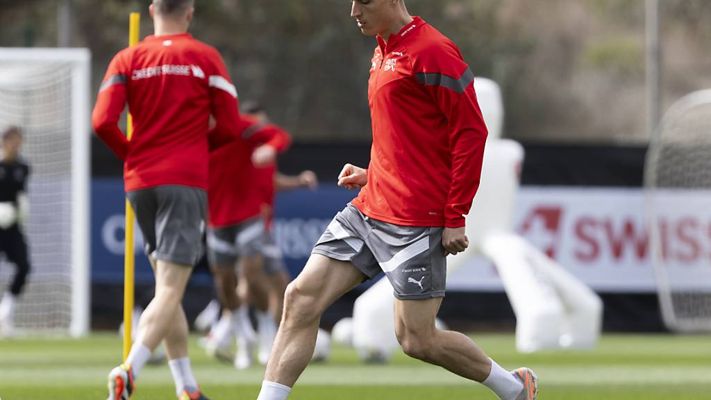 Vincent Sierro im ersten Training mit der Schweizer Nationalmannschaft