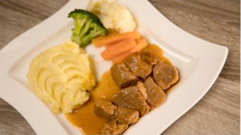 Kalbsvoressen mit Kartoffelstock
