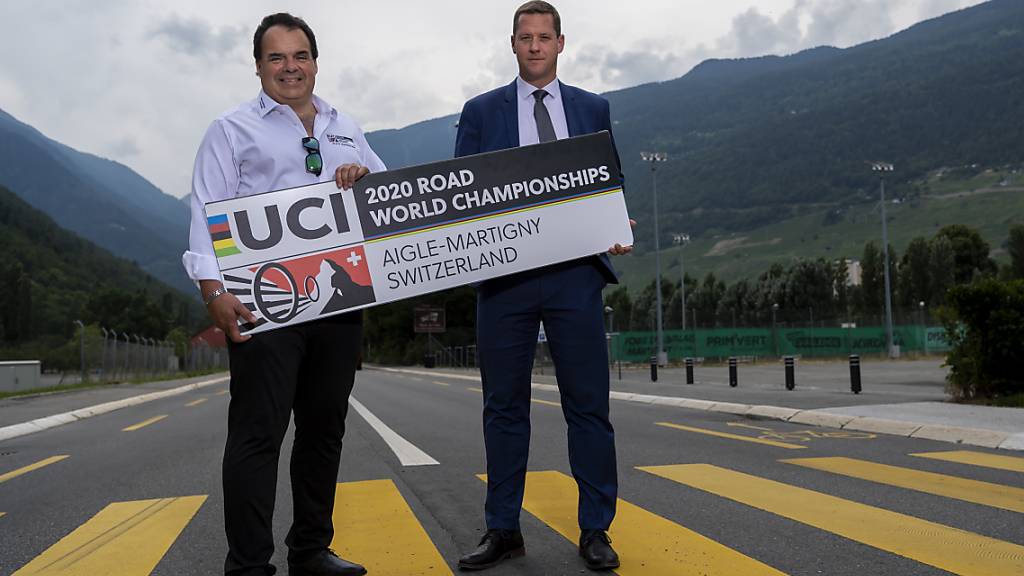 Die Co-Präsidenten des Organisationskomitees, Alexandre Debons (links) und Gregory Devaud, gaben grünes Licht für die Strassen-WM in der Schweiz
