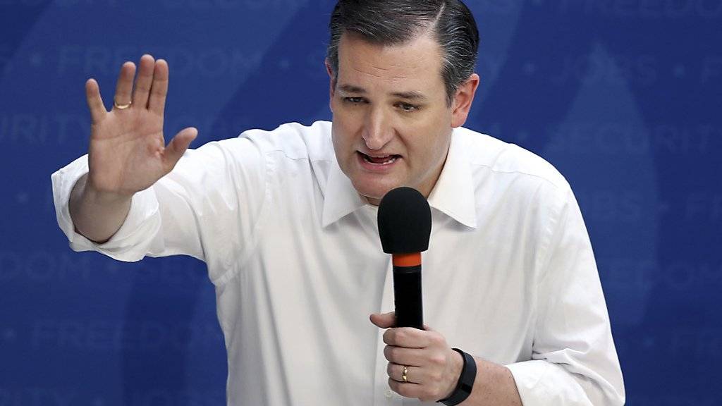 Ted Cruz bei einem Wahlkampfauftritt im Bundesstaat New York: Der erzkonservative Senator und US-Präsidentschaftsbewerber hat 14 weitere Delegiertenstimmen auf sicher, jene aus Wyoming. (Archivbild)