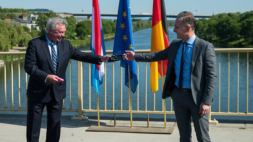 Der luxemburgische Aussenminister Jean Asselborn mit seinem Amtskollegen, Bundesaussenminister Heiko Maas (SPD, rechts).