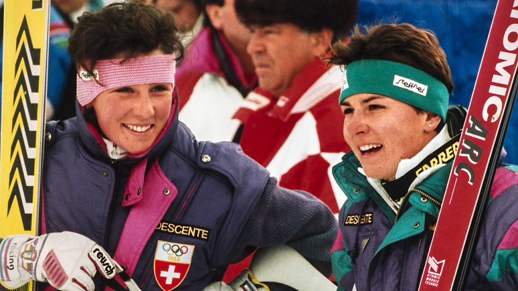 Erinnerungen an Maria Walliser (links) und Michela Figini, die Schweizer Speed-Asse in den Achtzigern
