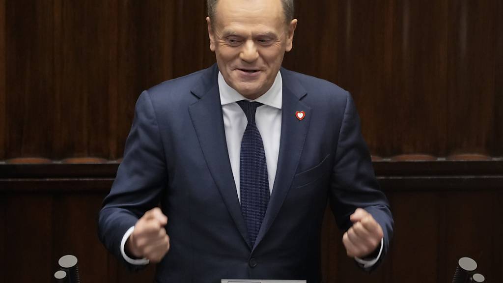 Polens Parlament hat den früheren Oppositionsführer Donald Tusk zum künftigen Regierungschef bestimmt. Foto: Czarek Sokolowski/AP/dpa