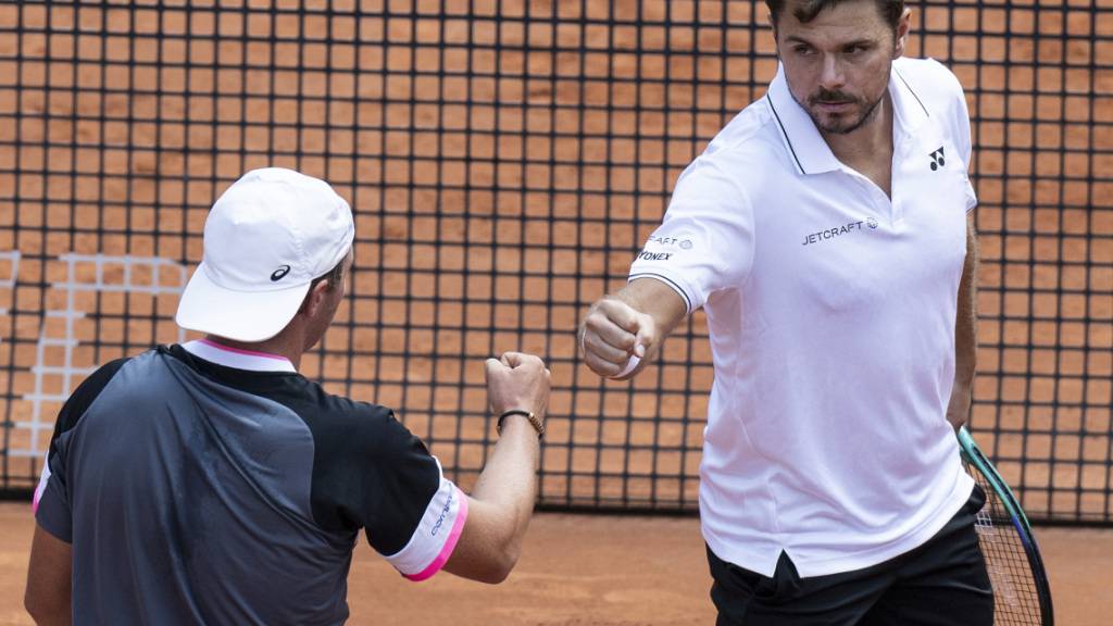 Stan Wawrinka und Dominic Stricker überzeugen im Doppel mit dem Vorstoss in den Final