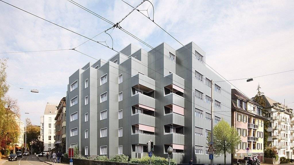 Ein Pilotprojekt in Zürich könnte für energetische Sanierungen von Altbauten wegweisend sein: Mit Solarpanels verkleidete Fassaden liefern mehr Strom als die Bewohner verbrauchen. (Visualisierung)