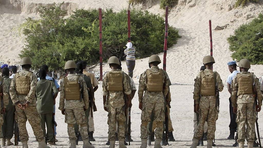 Die Exekution Hagis wurde vor dem Polizeihauptquartier in Mogadischu durchgeführt.