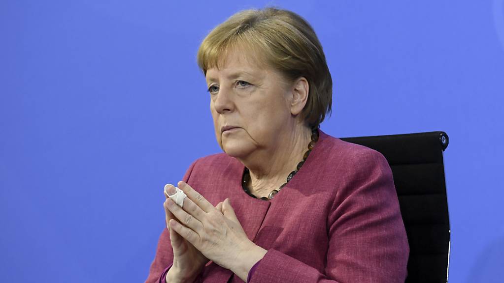 Bundeskanzlerin Angela Merkel nimmt an einer Pressekonferenz im Kanzleramt teil. Foto: Annegret Hilse/Reuters Pool/dpa