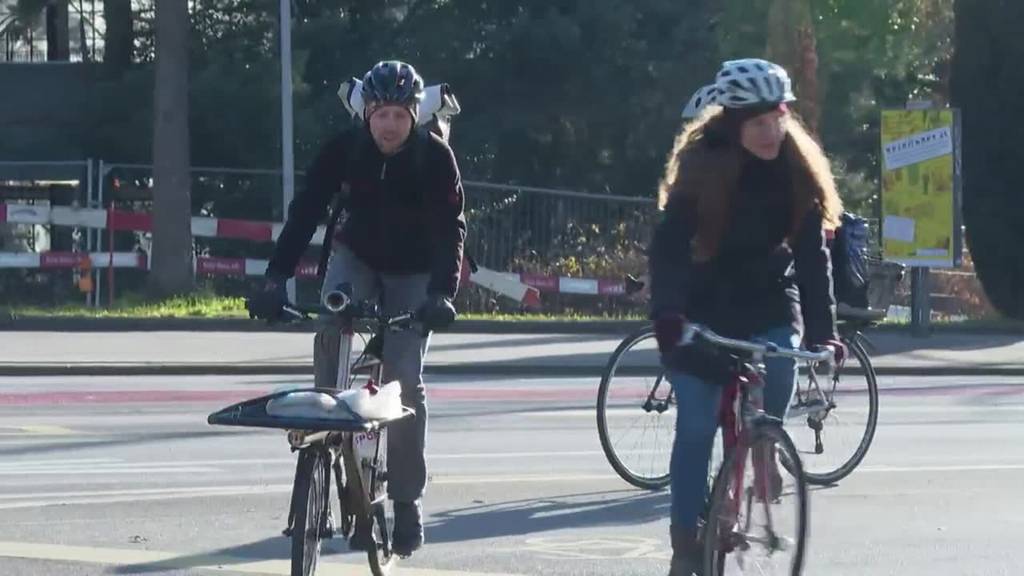 Neue Veloweg-Signalisation in Bern