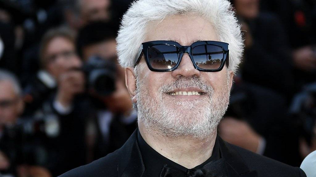 Diesjähriger Jury-Präsident des Cannes-Filmfestivals, Pedro Almodovar, bei seiner Ankunft zur Eröffnung des Filmreigens