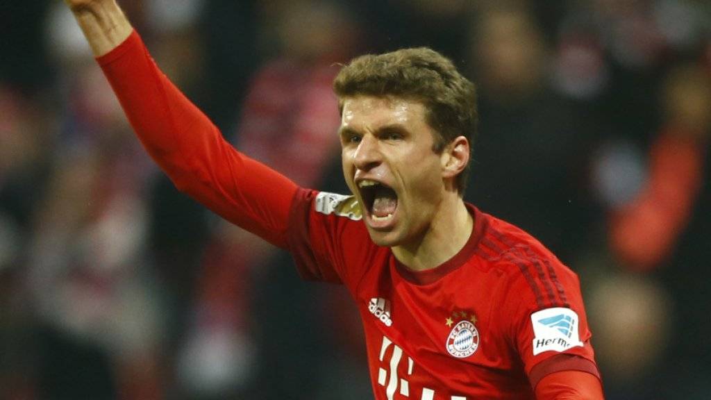 Bayerns Thomas Müller glänzte gegen Bremen als Doppel-Torschütze