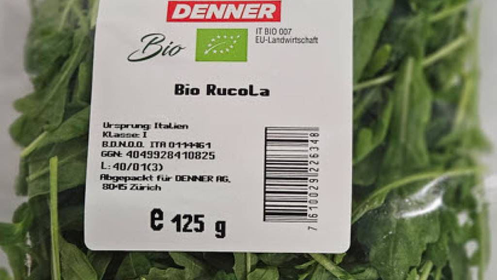 Wegen Salmonellengefahr von Migros und Denner aus dem Verkauf genommen: Bio Rucola.