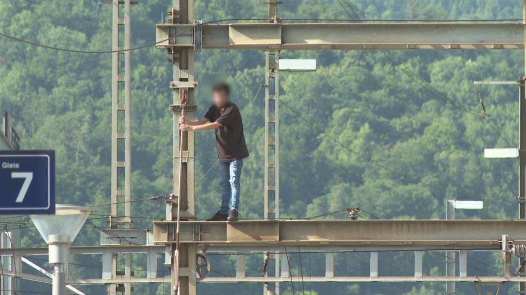 Zugverkehr lahmgelegt: In Olten steigt ein Mann auf einen SBB-Masten und stürzt dann in die Tiefe