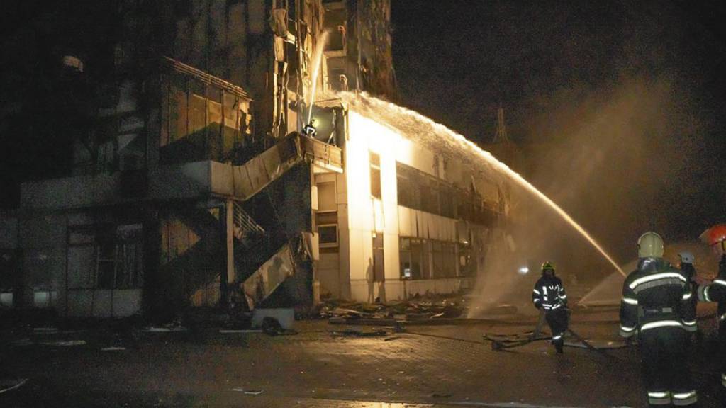 dpatopbilder - HANDOUT - Russland hat die südukrainische Hafenstadt Odessa mit Drohnen und Raketen angegriffen. Foto: Uncredited/Odesa Region Administration/AP/dpa - ACHTUNG: Nur zur redaktionellen Verwendung im Zusammenhang mit der aktuellen Berichterstattung und nur mit vollständiger Nennung des vorstehenden Credits