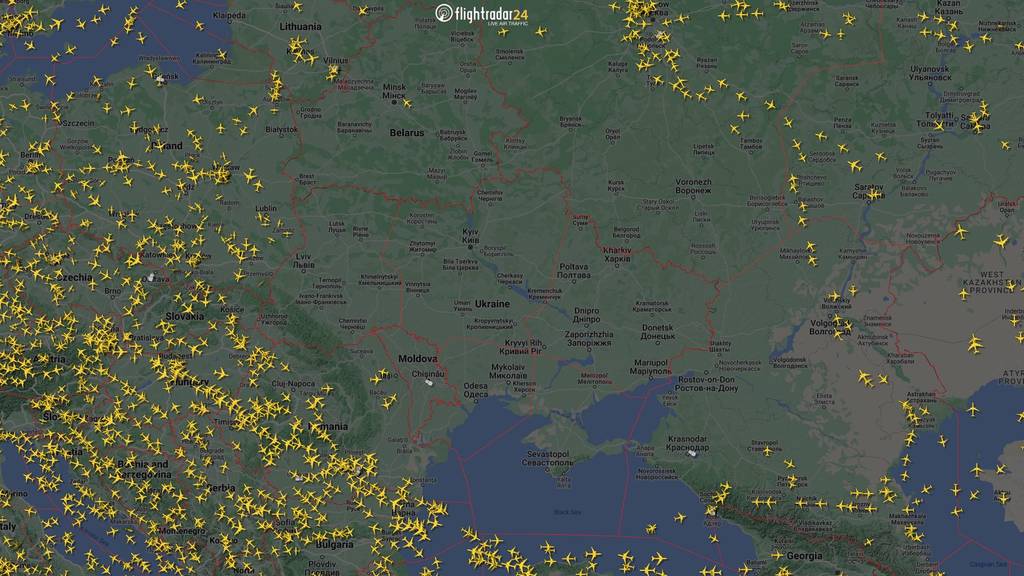 Kein Flugverkehr über der Ukraine