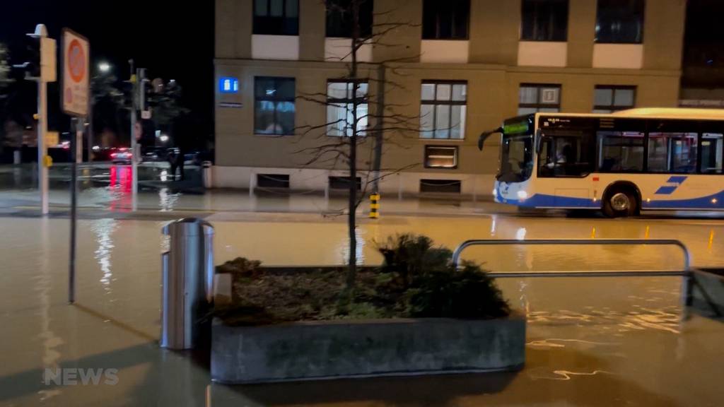 Wasserleitungsbruch in Olten