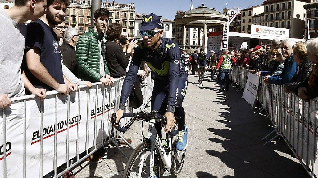 Alejandro Valverde vor dem Start zu einer Etappe der Baskenland-Rundfahrt