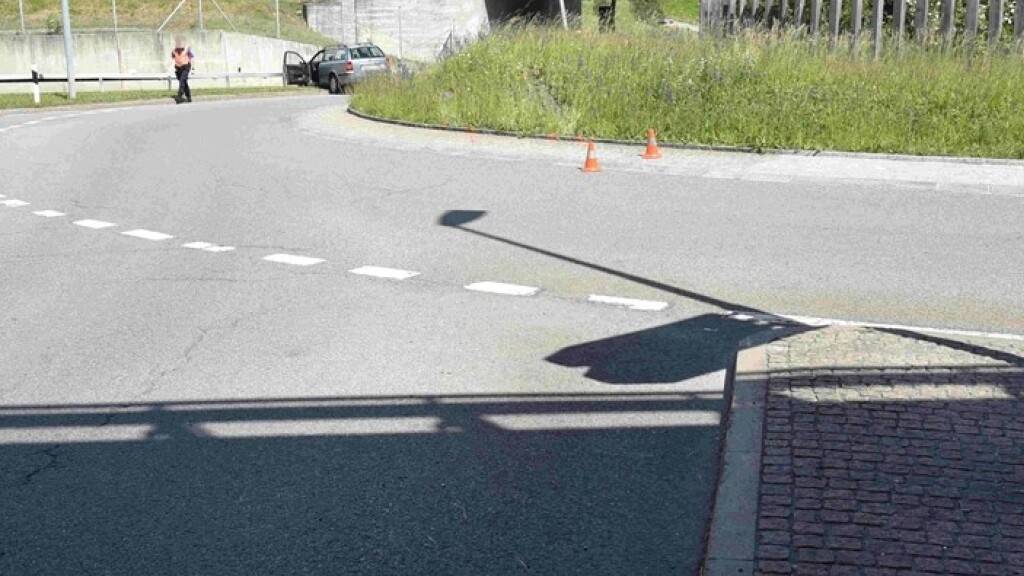 Nach einer Unfallserie kam das Auto des 87-Jährigen bei einer Leitplanke zum Stillstand.