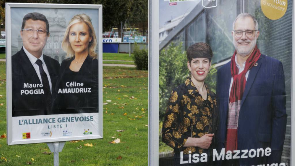 In Genf tritt das bürgerliche Duo mit Mauro Poggia (MCG) und Céline Amaudruz (SVP) gegen die Bisherigen Lisa Mazzone (Grüne) und Carlo Sommaruga (SP) an.