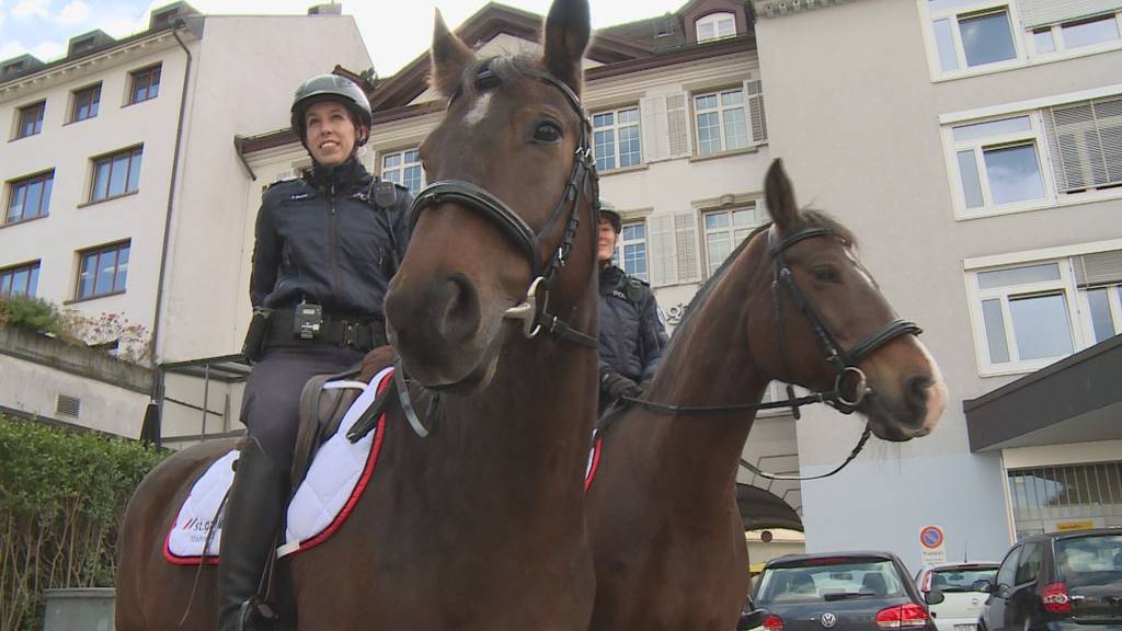 Reiterstaffel: Stadtpolizei St.Gallen hoch zu Ross