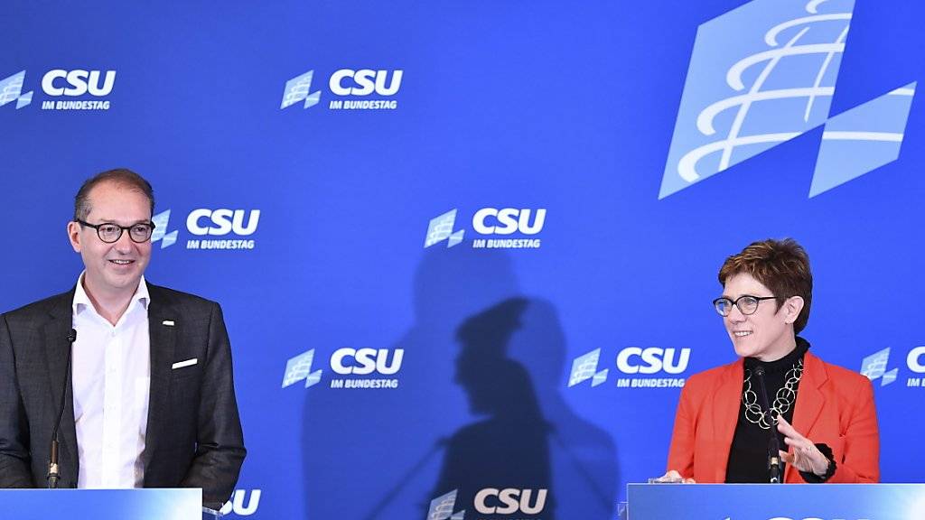 Für CSU-Landesgruppenchef Alexander Dobrindt und die neue CDU-Chefin Annegret Kramp-Karrenbauer ist die Union am stärksten, wenn CDU und CSU betonen, was sie im Konsens verbindet, und wenn sie die jeweiligen Eigenarten akzeptieren.