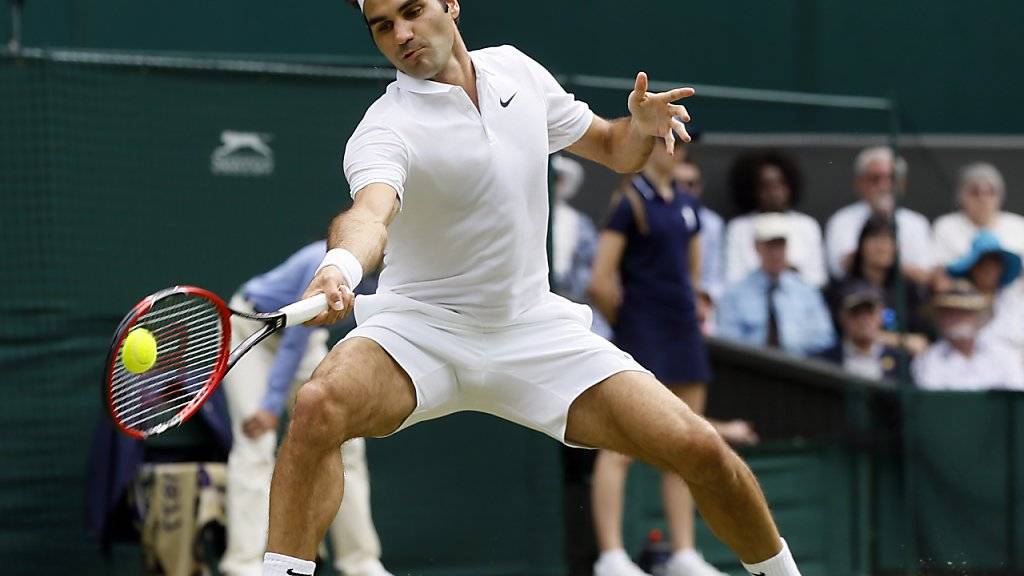 Nicht aus der Balance zu bringen: Roger Federer zeigte sich im Achtelfinal gegen Steve Johnson jederzeit Herr der Lage