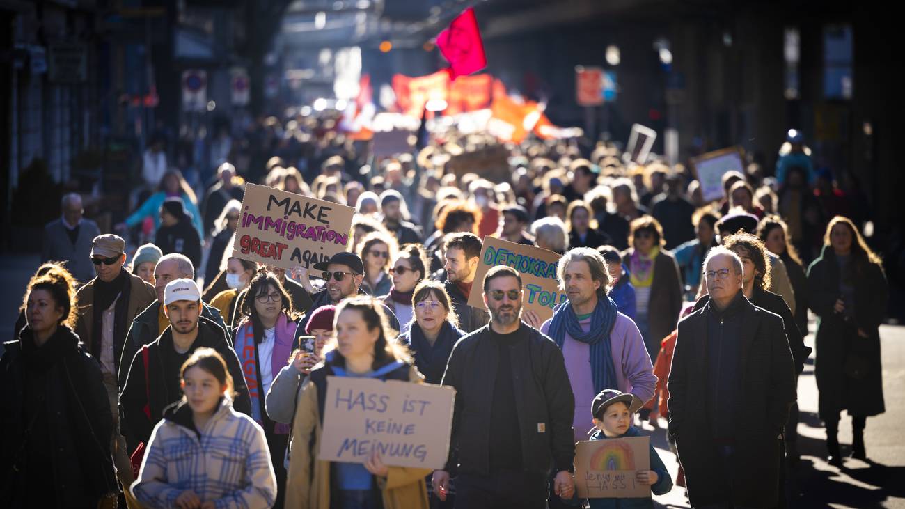 Demonstration gegen Rechts Zürich