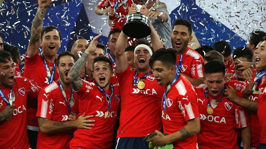 Der argentinische Verein Independiente feiert den Sieg in der Copa Sudamericana