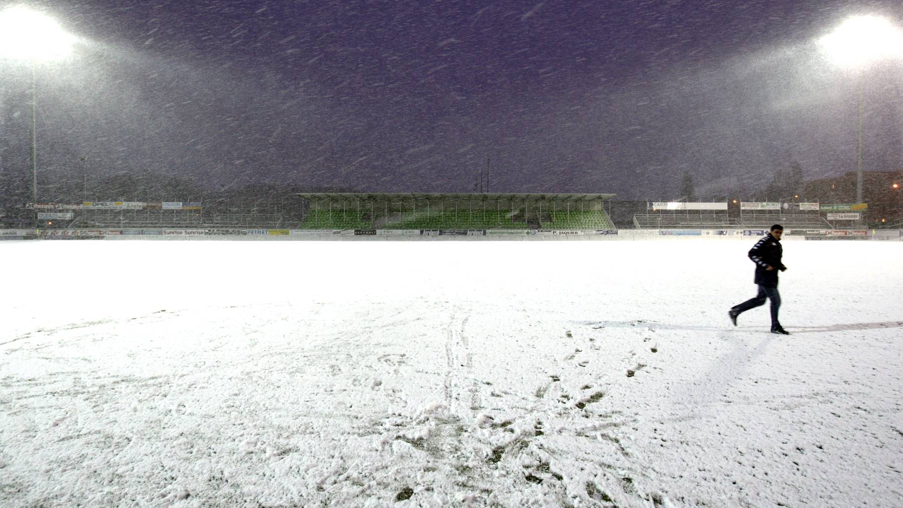 Das Spiel Yverdon-Sport gegen FC Luzern wird wegen Schnee verschoben. (Archivbild) 