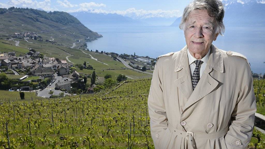 Der verstorbene Landschaftsschützer Franz Weber im Mai 2014 im Weinbaugebiet Lavaux, für dessen Schutz er jahrzehntelang kämpfte.