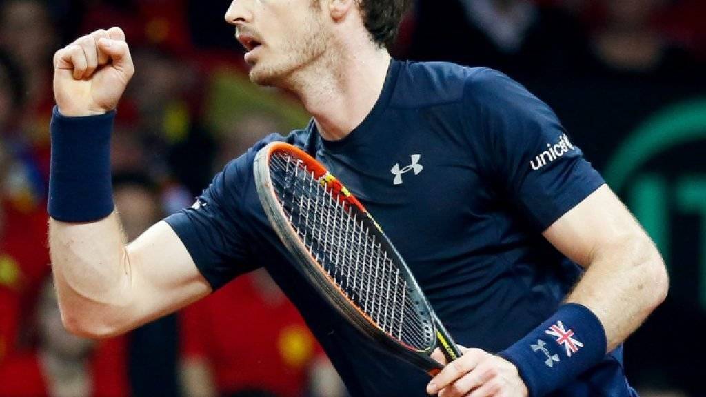 Gewann im Vorjahr mit Grossbritannien den Davis Cup: Andy Murray