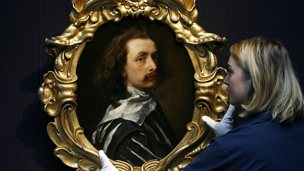 Selbstporträt von Antoon van Dyck an einer Auktion bei Sotheby's in London im Dezember 2009 (Symbolbild).