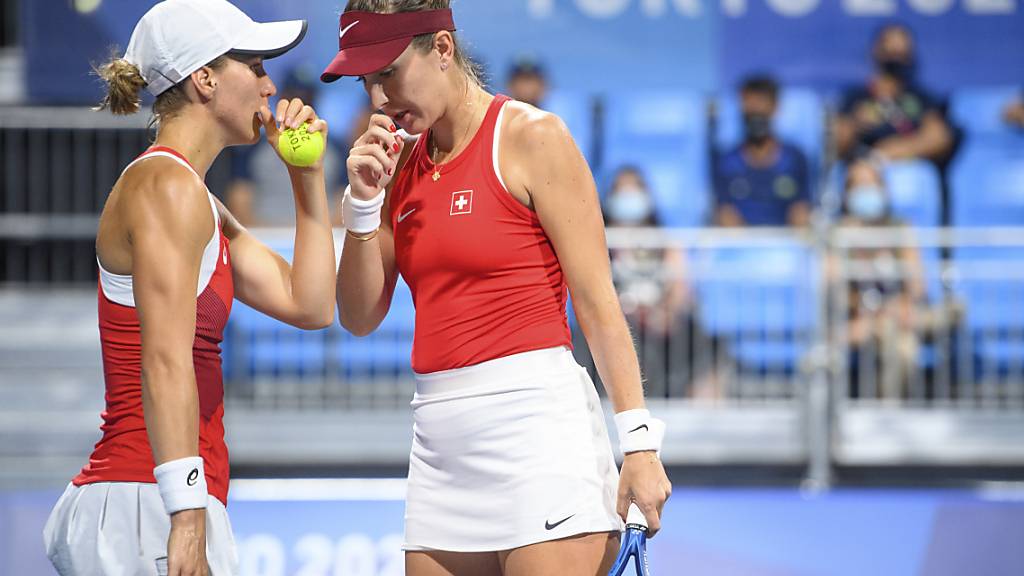 Perfektes Teamwork: Viktorija Golubic (li.) und Belinda Bencic stehen im Final des olympischen Doppelturniers