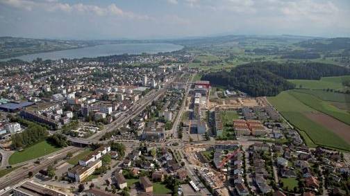 Die Sicht heute auf das Bahnhofsareal in Sursee