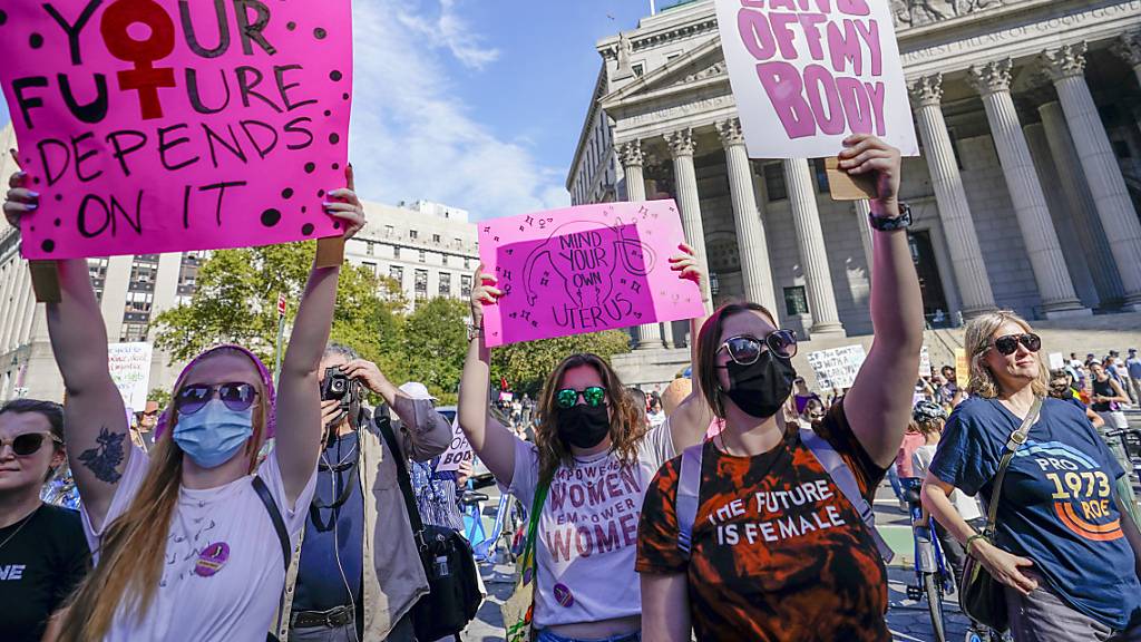 Demonstrationen in den USA für Recht auf Abtreibung