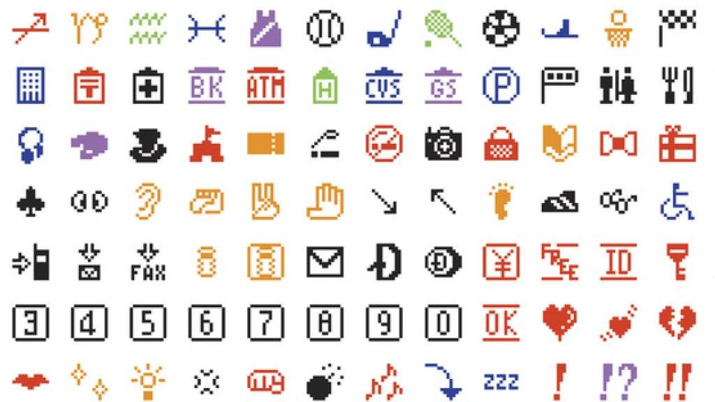 Die 176 Ur-Emojis von Shigetaka Kurita sind im Museum of Modern Art in New York ausgestellt.