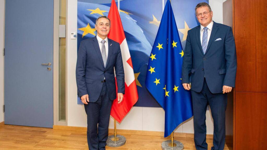 Bundesrat Ignazio Cassis trifft am Mittwochabend EU-Kommissions-Vizepräsident Maros Sefcovic in Bern zu einem Arbeitsessen.