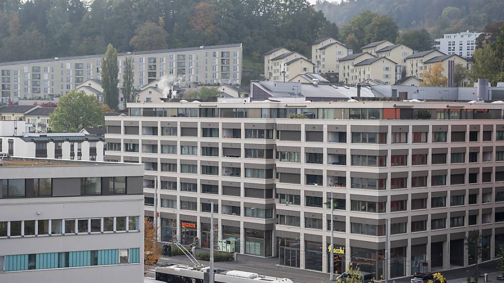 Wohnsiedlungen im Stadtluzerner Tribschenquartier (Archivaufname)