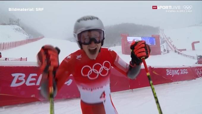 «Jaaaaaaaaa!»: So jubelte Odermatt über Olympia-Gold im Riesenslalom