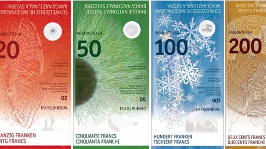 Die Banknoten-Serie von Manuela Pfrunder.
