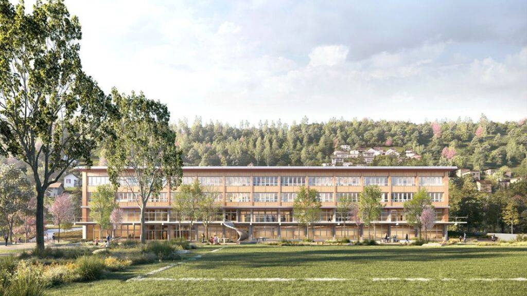 Die Illustration zeigt den Ersatzneubau Höfli, über den der Einwohnerrat und die Bevölkerung entscheiden werden. (Visualisierung)